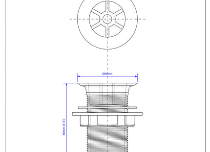 McAlpine WU1A White Plastic Flush Flange Urinal Waste