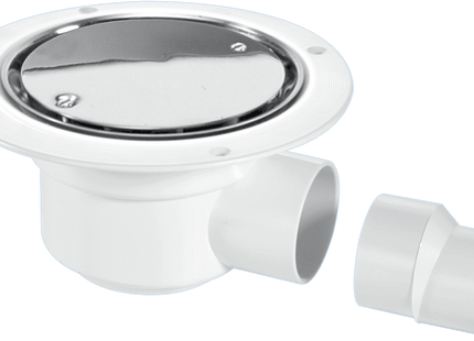 McAlpine TSG50SS 50mm Water Seal Trapped Gully, Clamp Ring and Cover Plate, 2" Horizontal Outlet and 2" x 1½" Socket Reducer