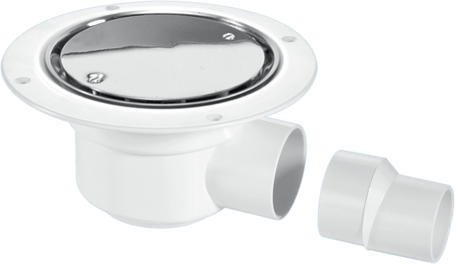 McAlpine TSG50SS 50mm Water Seal Trapped Gully, Clamp Ring and Cover Plate, 2" Horizontal Outlet and 2" x 1½" Socket Reducer