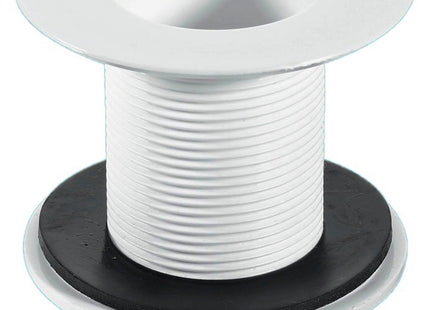McAlpine W3 1½" Backnut Sink Waste: 85mm White Plastic Flange x 3½" Tail: Unslotted: Plug