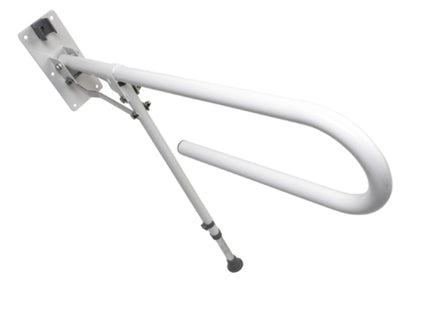 Croydex White Foldaway Hand Rail - Drop Down Leg - AP502922