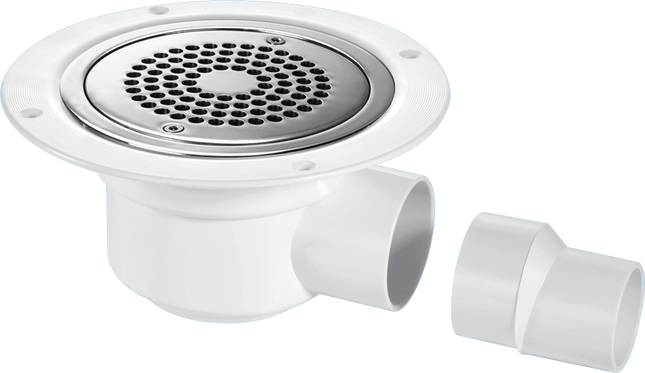 McAlpine TSG50-ANTI/LIG 50mm Water Seal Trapped Gully, Clamp Ring and Cover Plate, 2" Horizontal Outlet and 2" x 1½" Socket Reducer