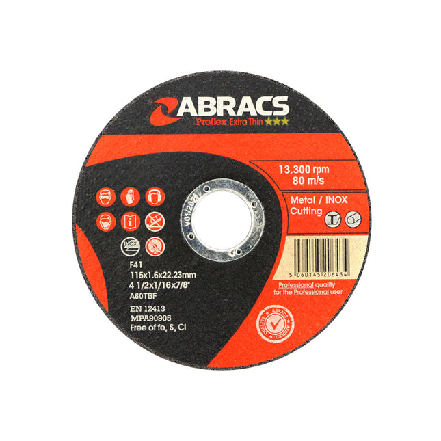 Abracs Proflex Extra Thin Cutting Disc Inox - 125 x 1.0mm (Box of 100)