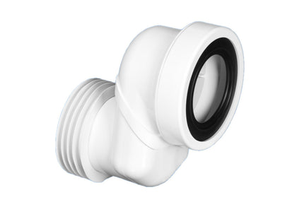 McAlpine WCLO-8 Offset 8cm WC Connector in ABS