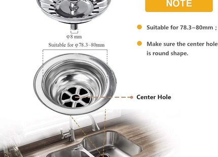 McAlpine BWSTSS-TOP Basket Strainer Waste Plug - Stemball Model (Pack of 6)