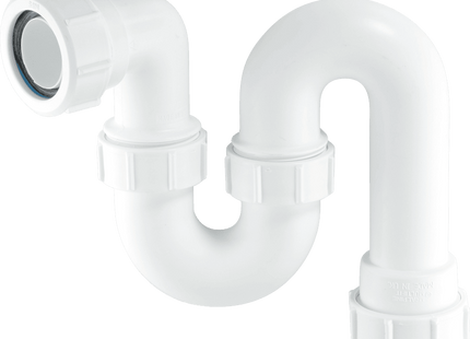 McAlpine SS10 75mm Water Seal Running Tubular Swivel 'S' Trap with Multifit Outlet