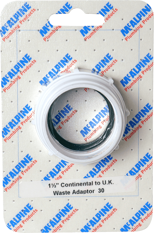 McAlpine CARD-30 1½" Cont/U.K.Waste Adaptor - T12A-F