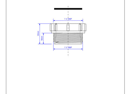 McAlpine T12A-F 1½" European to UK Waste Outlet Adaptor