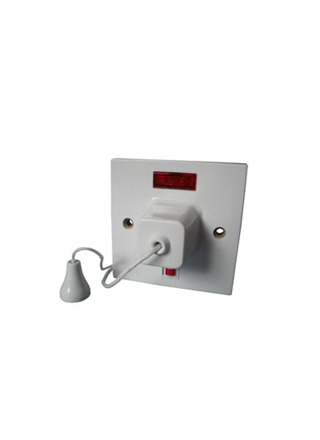 45A Double Pole Ceiling Pull Switch/Neon - CEDCLS45N - Great for Ceiling Lights
