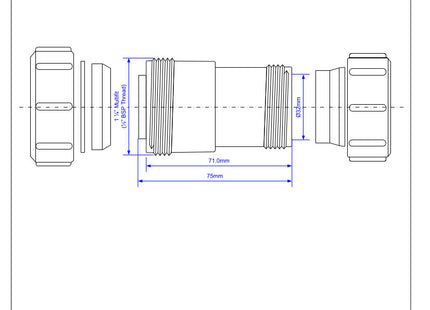 McAlpine S28L-ISO 1¼" x 32mm Multifit Straight Connector - Multifit x European Pipe Size