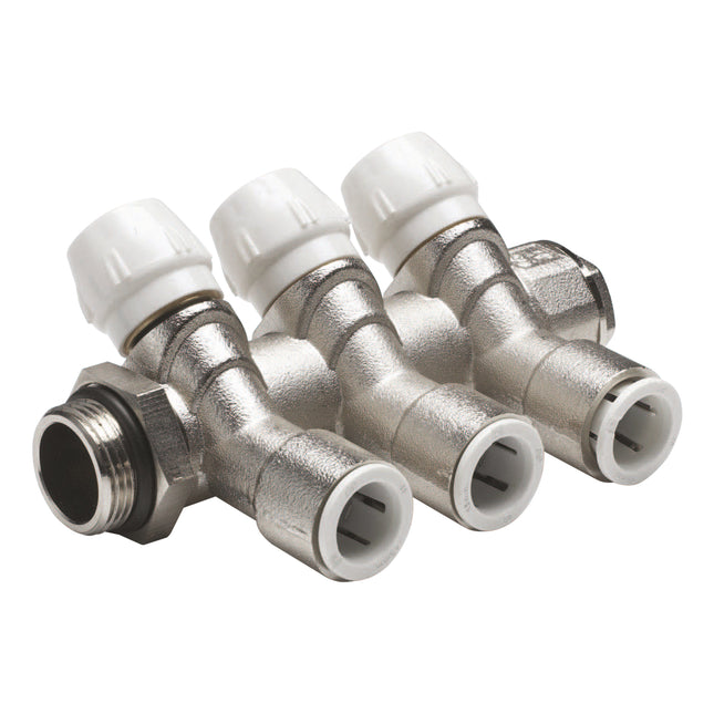 John Guest Speedfit Brass Manifold 15mm X 3/4" 3 Port (Pack of 2)