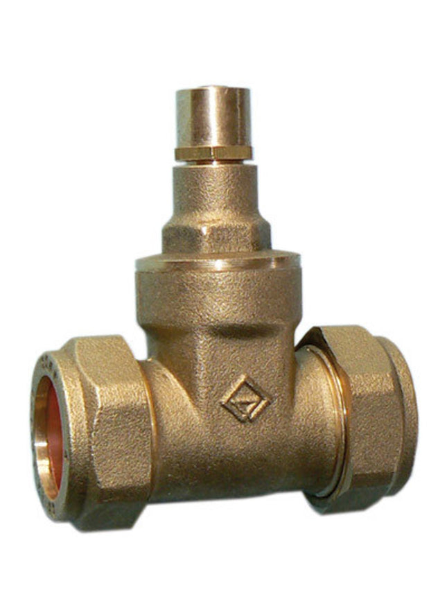 Primaflow Vgle Brass L/S Gate Valve 22mm - 102312 - Economy