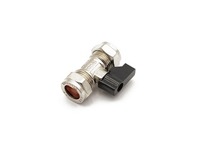 Primaflow QQL Iso Valve 15mm Chrome With Lever - 104618 - Essential for Plumbing