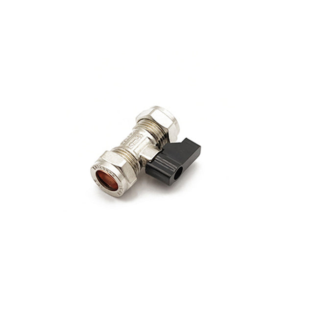 Primaflow QQL Iso Valve 15mm Chrome With Lever - 104618 - Essential for Plumbing