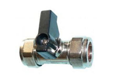 Primaflow QQL Iso Valve 15mm Chrome With Lever - 104618 - Essential for Plumbing