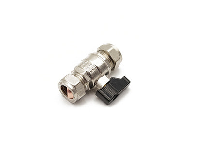 Primaflow QQHL Iso Valve 15mm CP Full Flow + Lever - Ideal for Plumbing