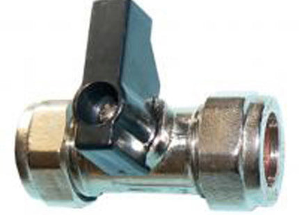 Primaflow QQHL Iso Valve 15mm CP Full Flow + Lever - Ideal for Plumbing