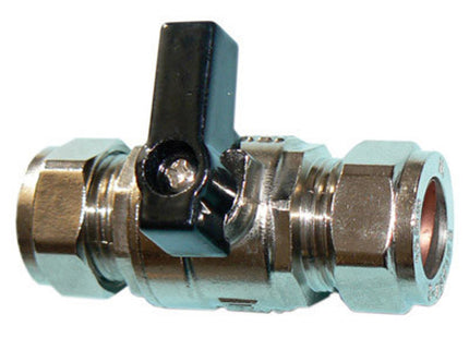 Primaflow QQHL Iso Valve 15mm CP Full Flow + Lever - Ideal for Plumbing