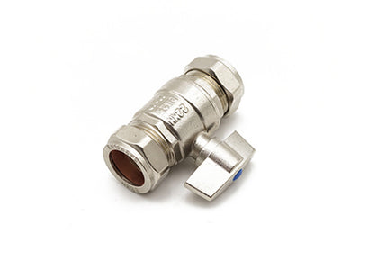 Primaflow QQPL Isoplus Isolation Valve 22mm Chrome - Ideal for Plumbing