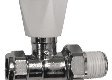 Primaflow 15Mm Straight LS+WH Rad Valve Chrome - Manual Radiator Valve
