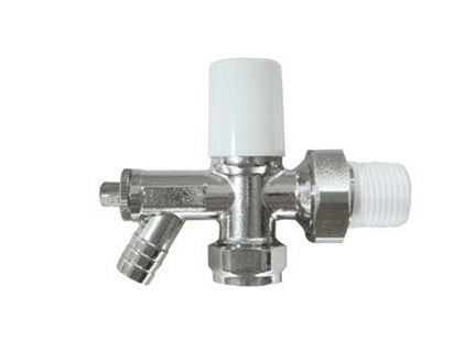 Primaflow 15Mm Angled Rad Valve With Drain Off - 312863 - Perfect for Radiator Systems