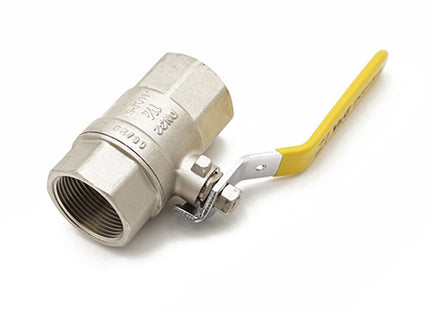 Primaflow QLF Yellow Lever Ball Valve PN25 1.1/4" FxF - 101425 - Reliable for Plumbing