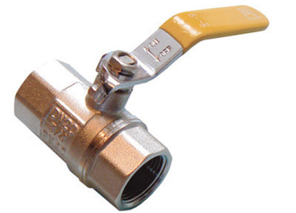 Primaflow QLF Yellow Lever Ball Valve PN25 1.1/4" FxF - 101425 - Reliable for Plumbing