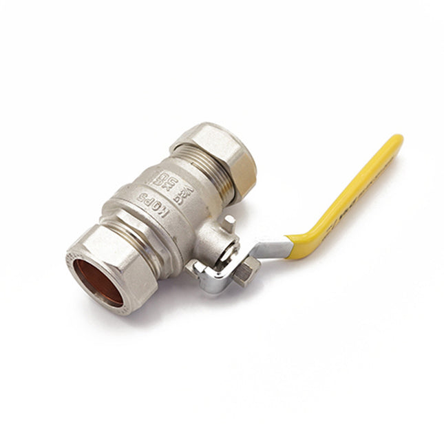 Primaflow QLC Yellow Lever Ball Valve PN25 28mm CxC - 102110