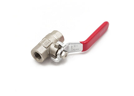 QLF Red Lever Ball Valve PN25 1/4" FxF - 101300 - Reliable Plumbing Solution