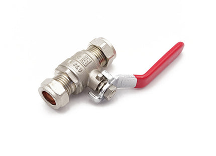 Primaflow Qlc Red Lever Ball Valve PN25 15mm CxC - 102200