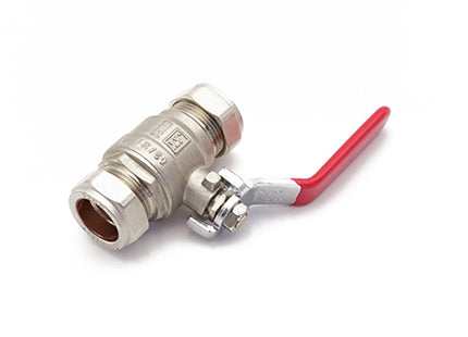Primaflow Qlc Red Lever Ball Valve PN25 22mm CxC - 102205 - Reliable for Plumbing