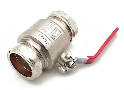 Primaflow QLC Red Lever Ball Valve PN25 54mm CxC - 105703