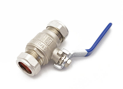Primaflow QLC Blue Lever Ball Valve PN25 22mm CxC - 105682