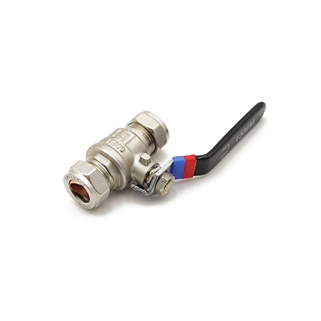 Primaflow Qlec Economy Black Lever Ball Valve 15mm - Ideal for Plumbing