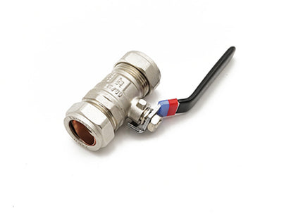 Primaflow Qlec Economy Black Lever Ball Valve 22mm - Ideal for Plumbing