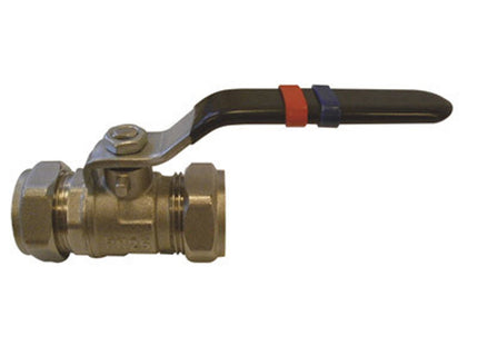 Primaflow Qlec Economy Black Lever Ball Valve 22mm - Ideal for Plumbing