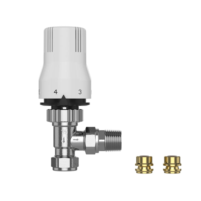 Pro Classic Angled Thermostatic Radiator Valve 8/10/15mm