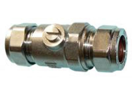 QQM Iso Valve 22mm Chrome Full Flow - 570622 - Essential for Plumbing