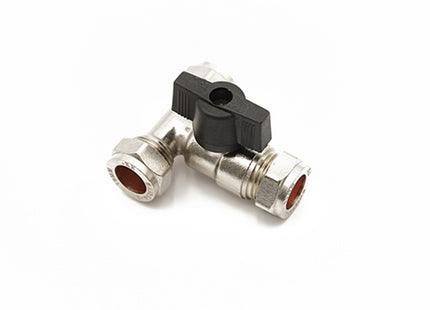 Primaflow QQL Iso Valve Tee 15mm CP - 999698 - Reliable Isolation Valve