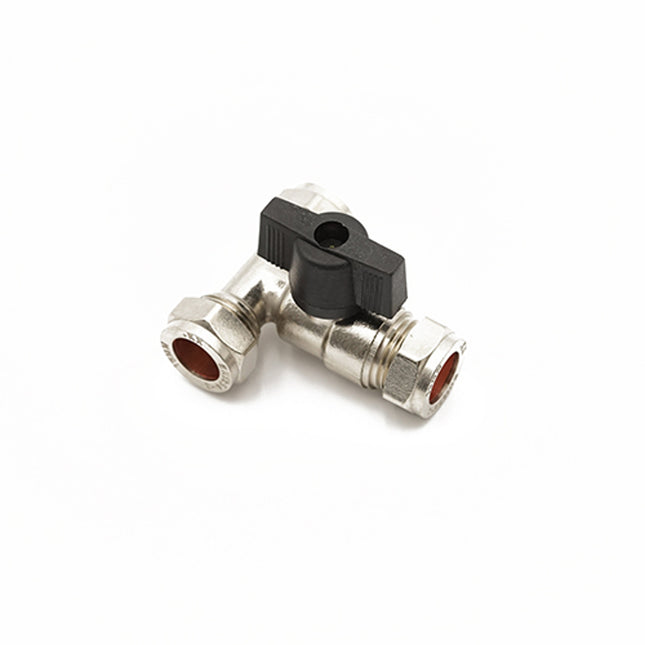 Primaflow QQL Iso Valve Tee 15mm CP - 999698 - Reliable Isolation Valve