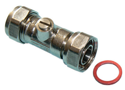 Primaflow QS Service Valve Strt 15mm x 1/2" CP WRAS - 845188 - Essential for Plumbing Isolation