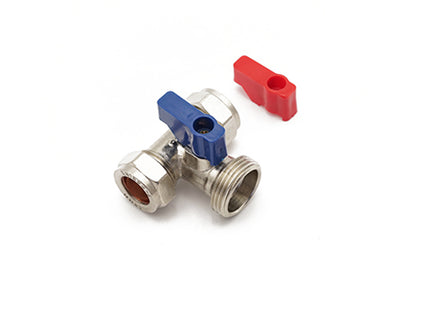 Primaflow Pf Wash Mac Valve Tee 15mm x 15mm x 3/4" CP - 961135 - Essential for Washing Machine Installations