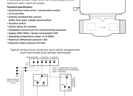 Pro Pro 22Mm 2 Port Motorised Valve