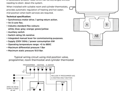 Pro Pro 28Mm Mid Position Motorised Valve