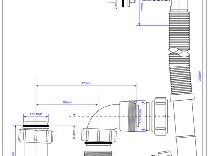 McAlpine FJWF1 Wasteflow with FJ10 Trap