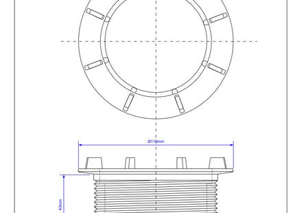 McAlpine ST90W/BODY-L Long Waste for ST90CP10, ST90CB10 and ST90WH10 Traps