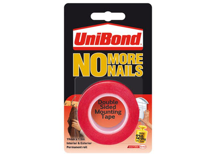 Unibond No More Nails Roll Interior / Exterior 19Mm X 1.5M (Pack of 3)