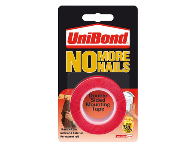 Unibond No More Nails Roll Interior / Exterior 19Mm X 1.5M (Pack of 3)