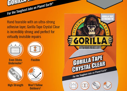 Gorilla Glue Gorilla Tape Crystal Clear 48Mm X 8.2M