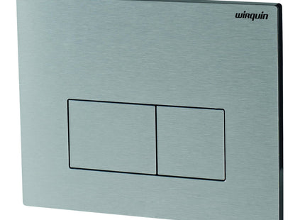 Wirquin Brushed Aluminium Design Control Push Plate - 55720351